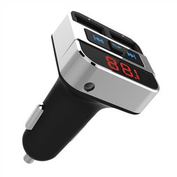 Solight FM transmitter s bluetooth připojením do auta, 2x USB + handsfree