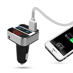 Solight FM transmitter s bluetooth připojením do auta, 2x USB + handsfree