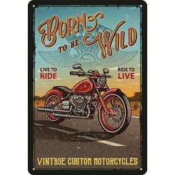 Retro cedule plech 200x300 Born to be Wild