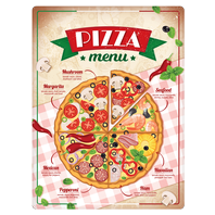 Retro cedule plech CZ 300x400 Pizza menu