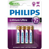 Baterie PHILIPS Lithium Ultra AAA 4ks