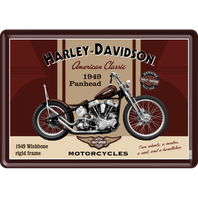 Retro cedule pohlednice plech 100x140 Harley - Davidson 1949 Panhead