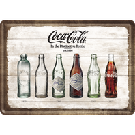 Retro cedule pohlednice plech 100x140 Coca-Cola lahev