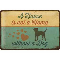 Retro cedule plech 200x300 A House Is Not a Home Without a Dog