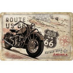 Retro cedule plech 200x300 Route 66 Map