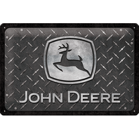 Retro cedule plech 200x300 John Deer (Diamond Plate Black)