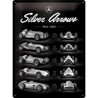 Retro cedule plech 300x400 Mercedes-Benz (Silver Arrows Chart)