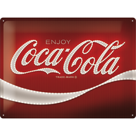 Retro Cedule plech 300x400 Coca - Cola ( Red Lights Logo )