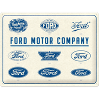 Retro cedule plech 300x400 Ford Logo Evolution