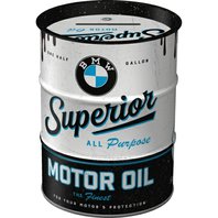 Retro Kasička plechová barel BMW Superior Motor Oil